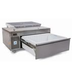 Image of VCS1/HCW 4 x 1/1GN Stainless Steel Dual Temperature Fridge / Freezer Drawer