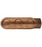 Art de Cuisine CD143 Single Handled Large Wooden Boards 480mm (Pack of 4)