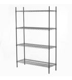 HEF705 900w x 400d mm Nylon Wire Shelves 4 Tier