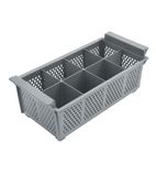Kristallon P174 Plastic Grey Cutlery Basket