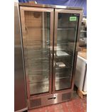 BAR20SS 417 Ltr Upright Double Hinged Door Back Bar Bottle Cooler - Graded