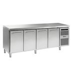 Image of GASTRO K 2207 CSG A DL/DL/DL/DR L2 668 Ltr 4 Door Stainless Steel Refrigerated Prep Counter