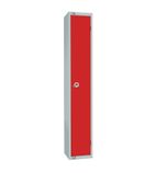 W979-CS Single Door Locker with Sloping Top Red Door Camlock