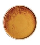 FA308 Canvas Flat Round Plate Sienna Rust 250mm (Pack of 6)