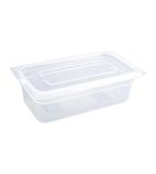 Image of GJ519 Polypropylene 1/3 Gastronorm Container with Lid 100mm (Pack of 4)