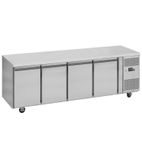 PH40 560 Ltr 4 Door Stainless Steel Refrigerated Prep Counter