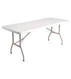 U579  PE Rectangular Folding Table White 6ft (Single)