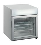 UF50GCP 50 Ltr Countertop Single Glass Door White Display Freezer