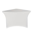 DW832 XLCorner Table Stretch Cover White