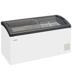 Image of ECO DESIGN FOCUS 151 418 Ltr White Display Chest Freezer With Curved Glass Lid