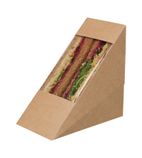 Zest Compostable Kraft Sandwich Wedges With Acetate Window