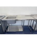 SINK1570R 1500mm Single Bowl Sink With Single Right Drainer - Graded
