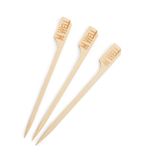 GE898 Biodegradable Bamboo Steak Markers Medium Well (Pack of 100)