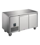 U-Series UA006 265 Ltr 2 Door Stainless Steel Freezer Prep Counter