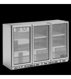 Image of BC3SS 286 x 330ml Undercounter Triple Hinged Glass Door Stainless Steel Back Bar Bottle Cooler