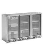 BC3SS Undercounter Triple Hinged Glass Door Stainless Steel Back Bar Bottle Cooler