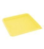HY421 Polyethylene Square Food Measuring Container Lid Yellow Large