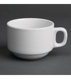 Image of CG029  Classic White Stackable Tea Cups 200ml (Pack of 12)