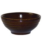 Image of Bit on the Side DL409 Brown Ripple Snack Bowls 102mm (Pack of 12)