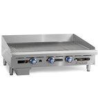 IGG-36/P Propane Gas Thermostatic Ribbed Griddle