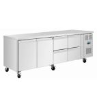 Image of U-Series UA104 616 Ltr 2 Door & 4 Drawer Stainless Steel Refrigerated Prep Counter
