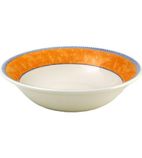 New Horizons M789 Marble Border Oatmeal Bowls Orange 152mm