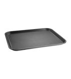 GM239 Polypropylene Rectangular Non-Slip Tray Black 458mm