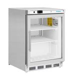 C-Series PC008 129 Ltr Undercounter Single Glass Door Stainless Steel Display Freezer
