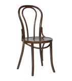 CF139 Bentwood Bistro Side Chairs Walnut Finish (Pack of 2)