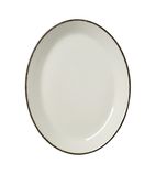 VV1321 Charcoal Dapple Oval Coupe Plates 280mm (Pack of 12)