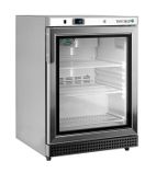 UF200VSG 200 Ltr Undercounter Single Glass Door Stainless Steel Display Freezer
