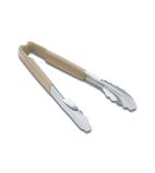 E7102T Stainless Steel Springless Tongs Tan 300mm
