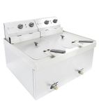 NPDF9 2 x 9 Ltr Electric Countertop Twin Tank Fryer (2 x Baskets)