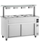 MJV714 1410mm Wide Hot Cupboard With Wet Heat Bain Marie With Sneeze Guard