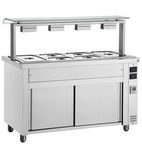 MJV714 1410mm Wide Hot Cupboard With Wet Heat Bain Marie With Sneeze Guard