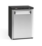 LG3/150RCS 150 Ltr Undercounter Single Solid Door Reduced Height Black With Stainless Steel Door Back Bar Bottle Cooler