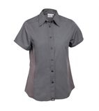 B182-XXL Womens Cool Vent Chefs Shirt Grey 2XL