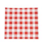 Image of CL657 Greaseproof Paper Sheets Red Gingham 250 x 250mm (Pack of 200)
