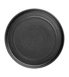 Image of FD908 Cavolo Flat Round Plates Textured Black 180mm (Pack of 6)