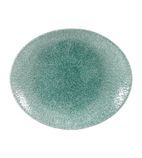 Studio Prints Raku DW407 Oval Coupe Plates Jade Green 317mm (Pack of 12)