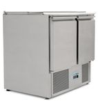 Image of KXCC2-PREP 240 Ltr 2 Door Stainless Steel Refrigerated Pizza / Saladette Prep Counter