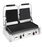Image of CU613 Electric Double Contact Panini Grill - Flat & Ribbed Top & Bottom