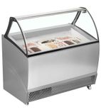 BERMUDA RV10 10 x Napoli Pan Grey Curved Glass Ice Cream Display Freezer