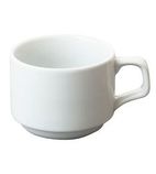 PRBG840 Porcelain Stacking Teacups White 200ml (Pack of 12)