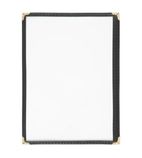 E290 American Style Menu Cover Black A5