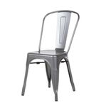 Image of Bistro GL329 Steel Side Chairs Gun Metal Grey (Pack of 4)
