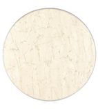 Werzalit Round Table Top Marble Bianco 600mm - CG786