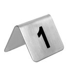 U046 Stainless Steel Table Numbers 1-10 (Pack of 10)