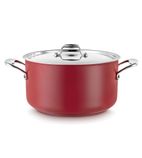 EG183 Red Cool Line Sauce Pot With Lid 32cm