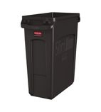 DY113 Slim Jim Container With Venting Channels Brown 60Ltr